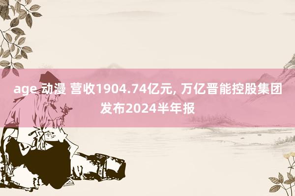 age 动漫 营收1904.74亿元， 万亿晋能控股集团发布2024半年报